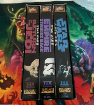 Star Wars Trilogy 1995 Versions Vhs Box Set Rare