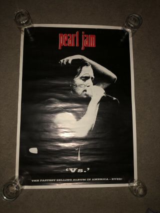 Rare 1990s Pearl Jam Eddie Vedder Vs Poster 24” X 34” Some Damage