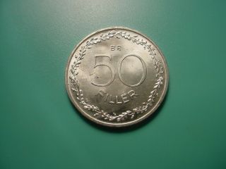 HUNGARY - VERY RARE DATE - 1948 50 FILLER IN BRILLIANT UNCIRCULATED 2