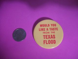 Rare Stevie Ray Vaughan Texas Flood Promo Pin