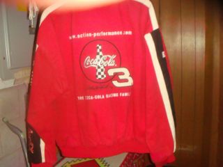 Coca Cola Dale Earnhardt 3 Jacket,  Bright Red Vintage,  Great Shape,  Mens L RARE 8