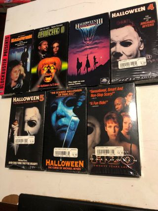 Halloween 1 - 7 Vhs Horror Slasher Rare Oop John Carpenter Michael Myers