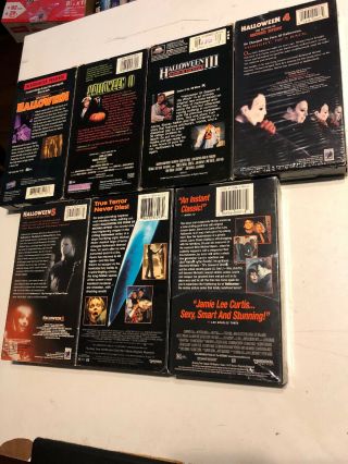 Halloween 1 - 7 VHS Horror Slasher Rare OOP John Carpenter Michael Myers 2