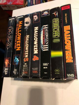 Halloween 1 - 7 VHS Horror Slasher Rare OOP John Carpenter Michael Myers 4