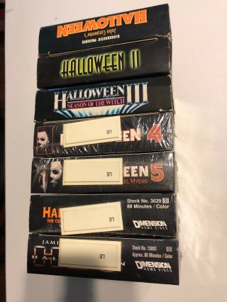 Halloween 1 - 7 VHS Horror Slasher Rare OOP John Carpenter Michael Myers 5