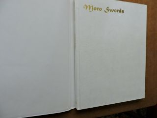 Hardback book: Moro Swords,  Robert Cato,  1996,  Singapore,  pristine and rare. 8