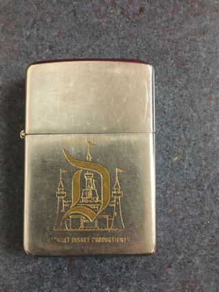 1973 Vintage Zippo Walt Disney Productions Castle D Lighter Well.  Rare