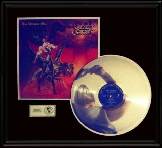 Ozzy Osbourne Ultimate Sin Rare Gold Record Platinum Disc Lp Album