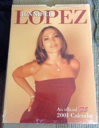 Jennifer Lopez Calendar 2001 Rare J Lo Full Color Glossy Stock