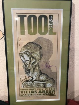 Signed Numbered Tool Concert Poster San Diego Rare Framed Adam Jones Embossed Nr