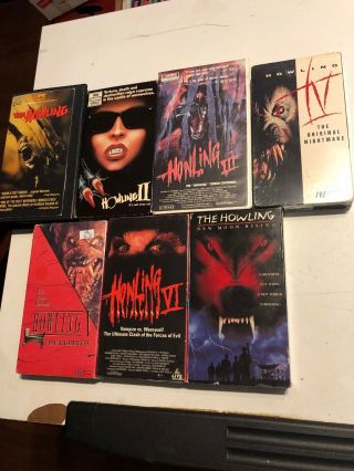 The Howling Complete Series Vhs All 7 Movies Werewolves Horror Rare Oop