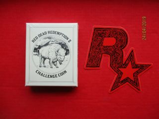 Rdr2 Red Dead Redemption 2 Challenge Coin Limited Edition Box Game Rare Sticker