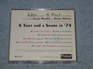 John Lennon & Paul McCartney A Toot And A Snore In ' 74 rare CD near Beatles 2