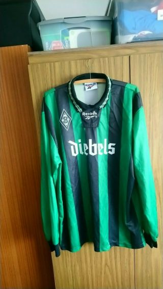 Rare Borussia Monchengladbach 1995/1996 Away Football Shirt Vintage Size L