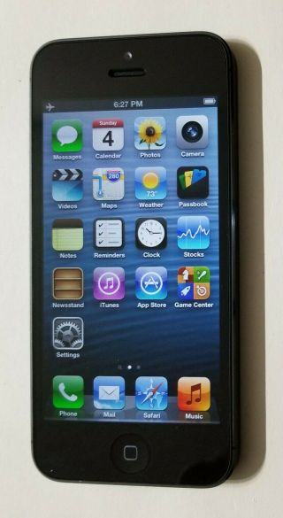 Apple Iphone 5 - 16gb - Black/slate A1429 Gsm - Rare Ios 6 -