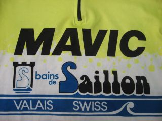 Mavic Diadora Gitane Swiss Very Rare Vintage Cycling Jersey Size 4 (l)