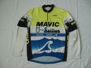 Mavic Diadora Gitane Swiss very rare vintage cycling jersey size 4 (L) 2