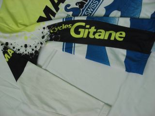 Mavic Diadora Gitane Swiss very rare vintage cycling jersey size 4 (L) 5