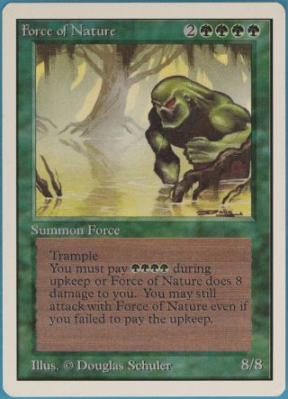 Force Of Nature Unlimited Heavily Pld Green Rare Magic Mtg Card (36642) Abugames