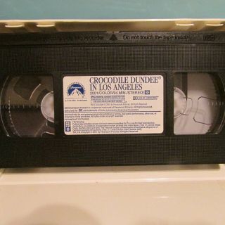 BLOCKBUSTER VHS (CROCODILE DUNDEE IN L.  A. ) RARE DEFUNCT VIDEO STORE RARE 4