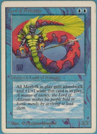 Lord Of Atlantis Unlimited Heavily Pld Blue Rare Magic Mtg Card (36647) Abugames