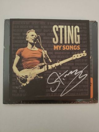 Sting Hand Signed Autographed Autograph Cd My Songs Rare Authentic