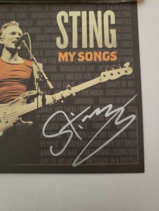 Sting Hand Signed Autographed Autograph CD My Songs Rare Authentic 3
