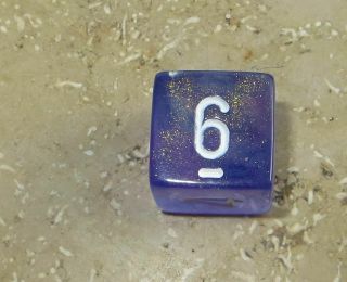 Chessex Borealis purple mixed OG and NG rare OOP dice d6 (numbers) 2
