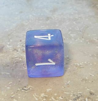 Chessex Borealis purple mixed OG and NG rare OOP dice d6 (numbers) 3