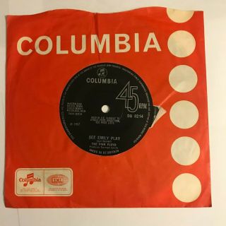 The Pink Floyd - " See Emily Play " 7 " (1967) Rare Early Press Db 8214 / Sin4