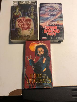 Return Of The Living Dead Trilogy Vhs Zombies Rare Oop