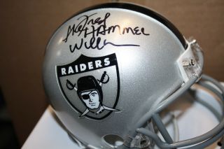 Oakland Raiders Fred Williamson " The Hammer " 24 Signed Mini Helmet Rare Afl