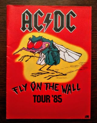 Ac/dc 1985 Fly On The Wall Official Tour Program Nr - Mt Rare