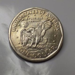 1980 Susan B Anthony One Dollar $1 Bu Unc Wide Rim Near Date Variety Coin Rare