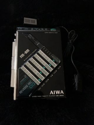 RARE AIWA HS - J600 Cassette Recorder Walkman Collectible 2