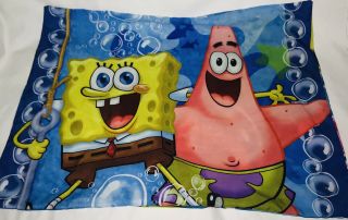 Spongebob Squarepants Pillow Sham Pillowcase Microfiber Rare Vibrant Colors