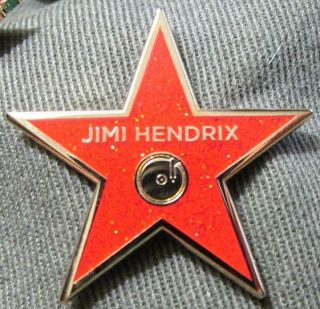 Jimi Hendrix Pin - Hollywood Walk Of Fame Star Buddy Guy Stevie Ray Vaughan Rare