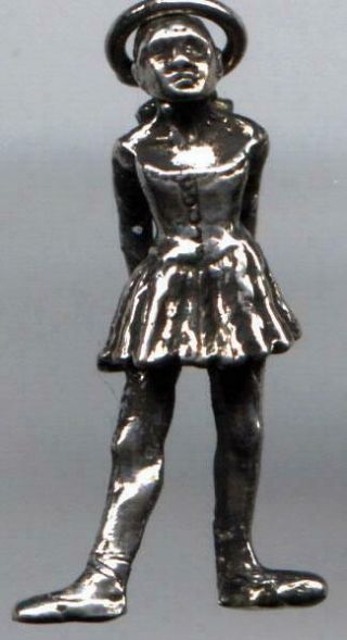 Rare Degas " The Dancer " Ballerina Vtg Sterling Silver 3d Charm