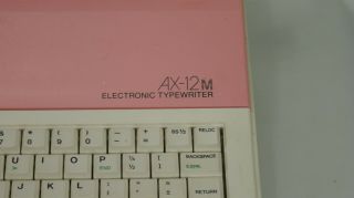 Rare Pink Vintage Brother AX - 12M Electronic Typewriter 3