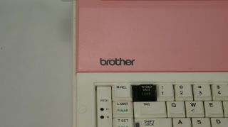 Rare Pink Vintage Brother AX - 12M Electronic Typewriter 4