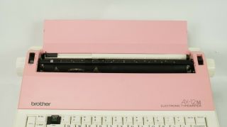 Rare Pink Vintage Brother AX - 12M Electronic Typewriter 5