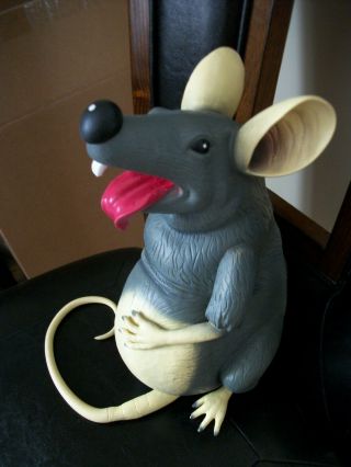 Rare Vintage Gemmy Fat Rat Electronic Talking Halloween Prop/party Animal