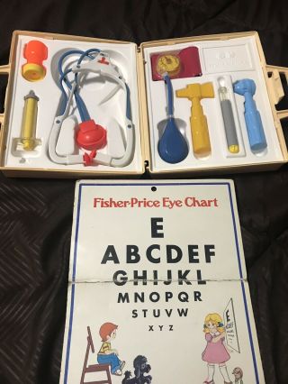 1977 Vintage Fisher Price Medical Doctor Nurse Kit 936 - Rare Complete