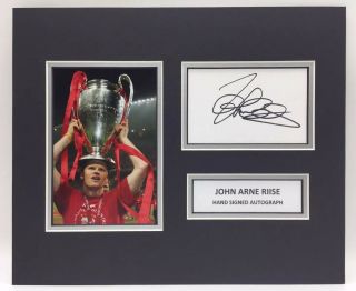 Rare John Arne Riise Liverpool Signed Photo Display,  Autograph Istanbul 2005