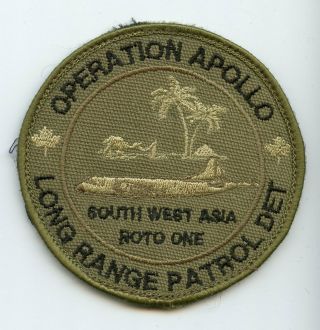 Rare Rcaf Operation Apollo Long Range Patrol Combat Patch Uniform Crest Flash