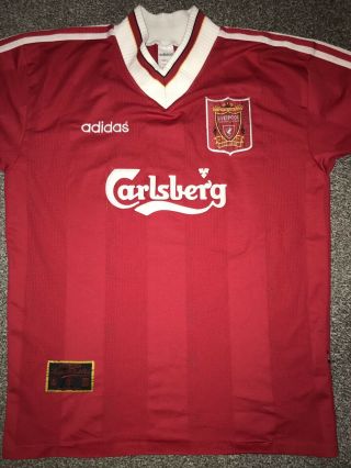 Liverpool Home Shirt 1995/96 Redknapp 15 X - Large Rare And Vintage