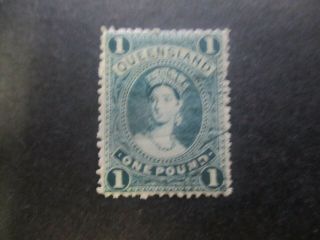 Queensland Stamps: 1891 Chalon Cto - Rare (d346)