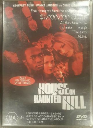 House On Haunted Hill Rare Deleted Dvd Horror Film Geoffrey Rush & Taye Diggs