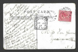 Rare South Australia Postmarks On Postcard - " Tothills Belt " / Geranium Plains "