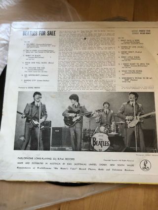 The Beatles “Beatles For Sale” Aussie First Press Rare 2